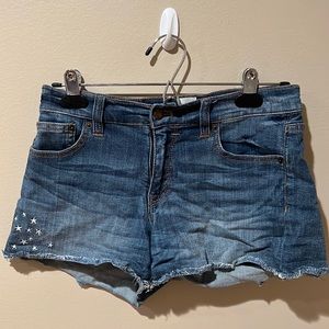 J Crew Star Embroidered Denim Shorts